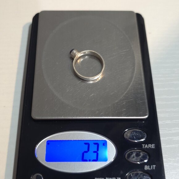 Size 7 Sterling Silver Fancy Scrolled Amethyst Ring A995 - Picture 8 of 8